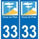 33 Dune of Pyla sticker sticker plate