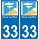 33 Dune of Pyla sticker sticker plate