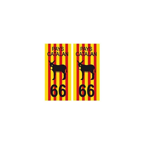 66 pays catalan burro autocollant plaque