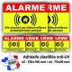 6 x Autocollants Alarme logo 1917 Site sécurisé par télésurveillance sticker - Intervention 24H/24H