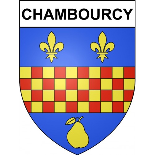 Pegatinas escudo de armas de Chambourcy adhesivo de la etiqueta engomada