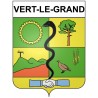 Stickers coat of arms Vert-le-Grand adhesive sticker