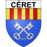 Pegatinas escudo de armas de Céret adhesivo de la etiqueta engomada