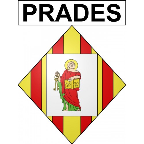 Prades 66 ville Stickers blason autocollant adhésif