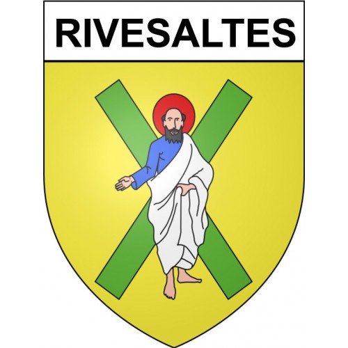 Rivesaltes 66 ville Stickers blason autocollant adhésif