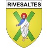 Pegatinas escudo de armas de Rivesaltes adhesivo de la etiqueta engomada