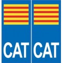 CAT catalan autocollant plaque