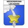 Niederbronn-les-Bains 67 ville sticker blason écusson autocollant adhésif