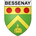 Bessenay 69 ville sticker blason écusson autocollant adhésif