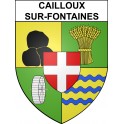 Cailloux-sur-Fontaines 69 ville sticker blason écusson autocollant adhésif
