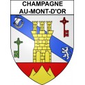 Champagne-au-Mont-d'Or 69 ville sticker blason écusson autocollant adhésif