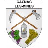 Cagnac-les-Mines Sticker wappen, gelsenkirchen, augsburg, klebender aufkleber