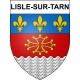 Lisle-sur-Tarn Sticker wappen, gelsenkirchen, augsburg, klebender aufkleber