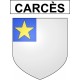 Carcès 83 ville sticker blason écusson autocollant adhésif