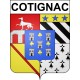 Cotignac 83 ville sticker blason écusson autocollant adhésif