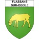 Flassans-sur-Issole 83 ville sticker blason écusson autocollant adhésif