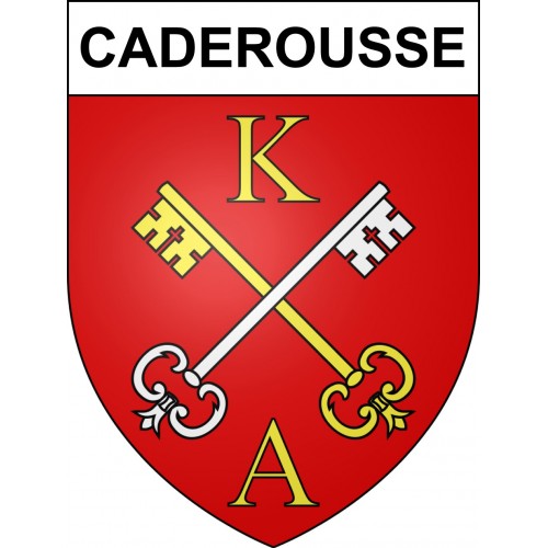 Pegatinas escudo de armas de Caderousse adhesivo de la etiqueta engomada