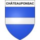 Châteauponsac 87 ville sticker blason écusson autocollant adhésif