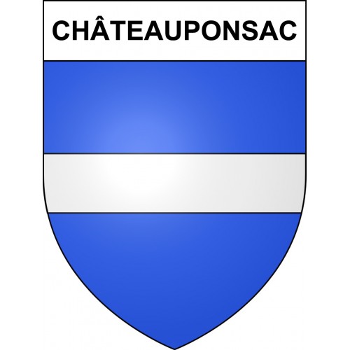 Pegatinas escudo de armas de Châteauponsac adhesivo de la etiqueta engomada