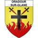 Pegatinas escudo de armas de Oradour-sur-Glane adhesivo de la etiqueta engomada