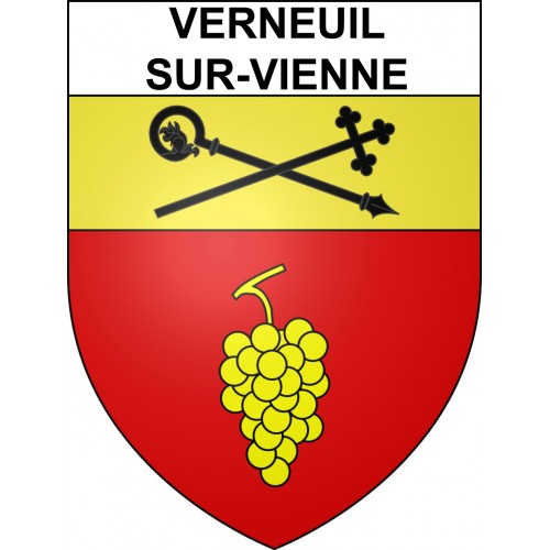 Verneuil-sur-Vienne 87 ville sticker blason écusson autocollant adhésif