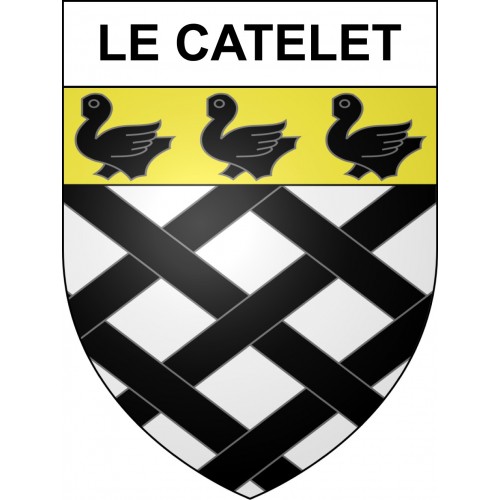 Le Catelet 02 ville sticker blason écusson autocollant adhésif