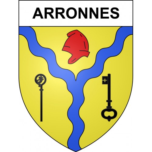 Pegatinas escudo de armas de Arronnes adhesivo de la etiqueta engomada