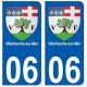 06 Villefranche-sur-Mer blason autocollant plaque ville