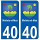 40 Moliers-et-Maa autocollant plaque blason armoiries stickers département ville