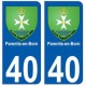 40 Parentis-en-Born autocollant plaque blason armoiries stickers département ville