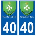 40 Parentis-en-Born-aufkleber platte wappen wappen sticker abteilung stadt