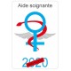 Caducée Aide Soignante sticker autocollant 500