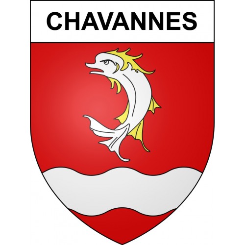 Chavannes 26 ville sticker blason écusson autocollant adhésif