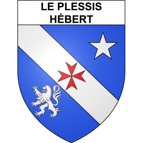 Le Plessis-Hébert 27 ville sticker blason écusson autocollant adhésif ...