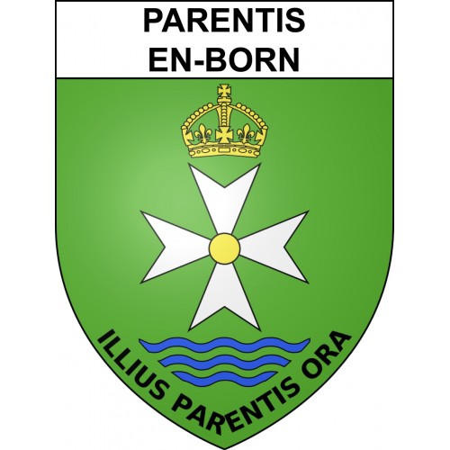 Parentis-en-Born 40 ville sticker blason écusson autocollant adhésif