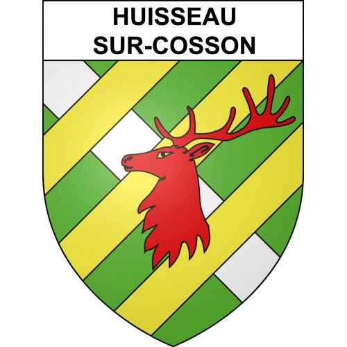 Huisseau-sur-Cosson 41 ville sticker blason écusson autocollant adhésif