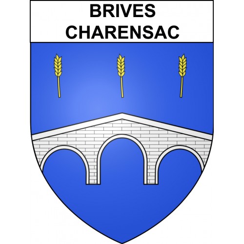 Stickers coat of arms Brives-Charensac adhesive sticker