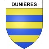 Dunières 43 ville sticker blason écusson autocollant adhésif