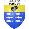 Pegatinas escudo de armas de La Plaine-sur-Mer adhesivo de la etiqueta engomada