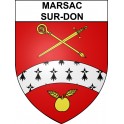 Marsac-sur-Don 44 ville sticker blason écusson autocollant adhésif