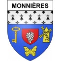 Monnières 44 ville sticker blason écusson autocollant adhésif