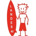 Surfer landes man decal sticker adhesive