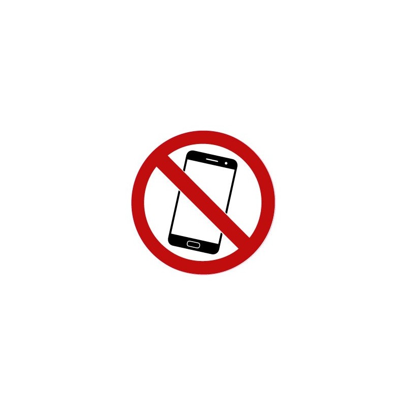sticker / autocollant téléphone portable interdit - ref 031021b - Stickers  Autocollants personnalisés
