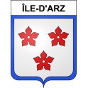 Île-d'Arz Sticker wappen, gelsenkirchen, augsburg, klebender aufkleber