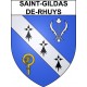 Pegatinas escudo de armas de Saint-Gildas-de-Rhuys adhesivo de la etiqueta engomada