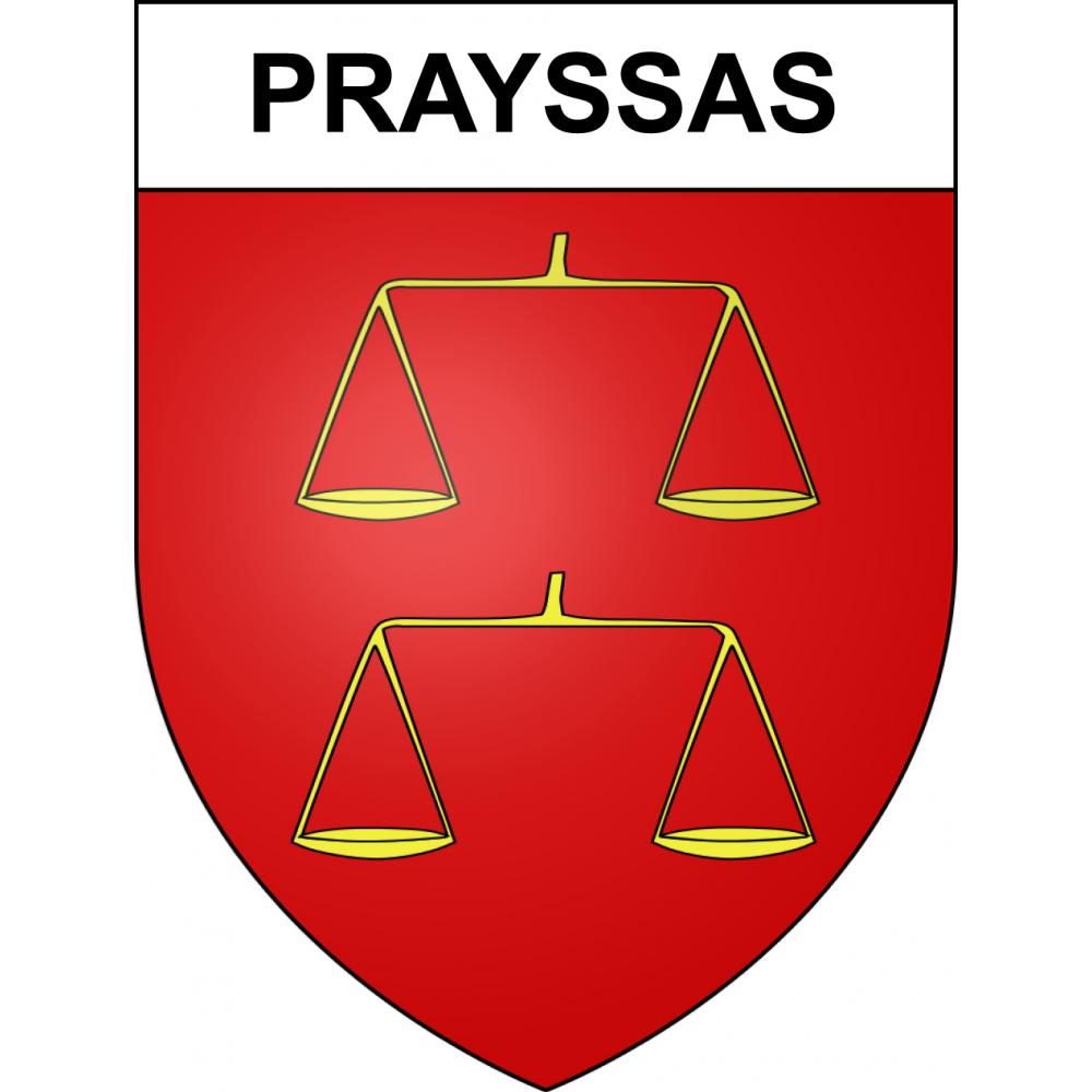 Stickers coat of arms Prayssas adhesive sticker