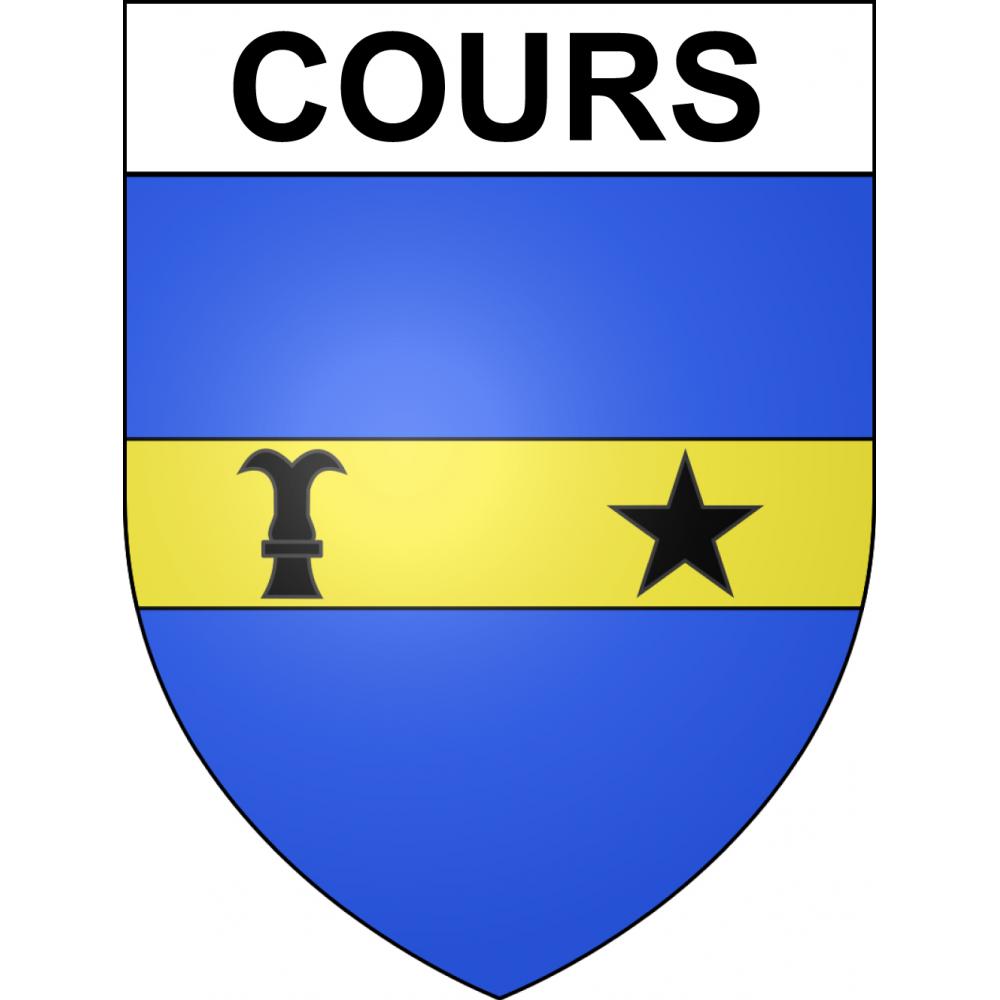 Pegatinas escudo de armas de Cours adhesivo de la etiqueta engomada
