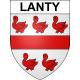 Lanty 58 ville sticker blason écusson autocollant adhésif