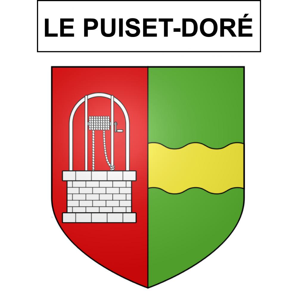 Pegatinas escudo de armas de Le Puiset-Doré adhesivo de la etiqueta engomada