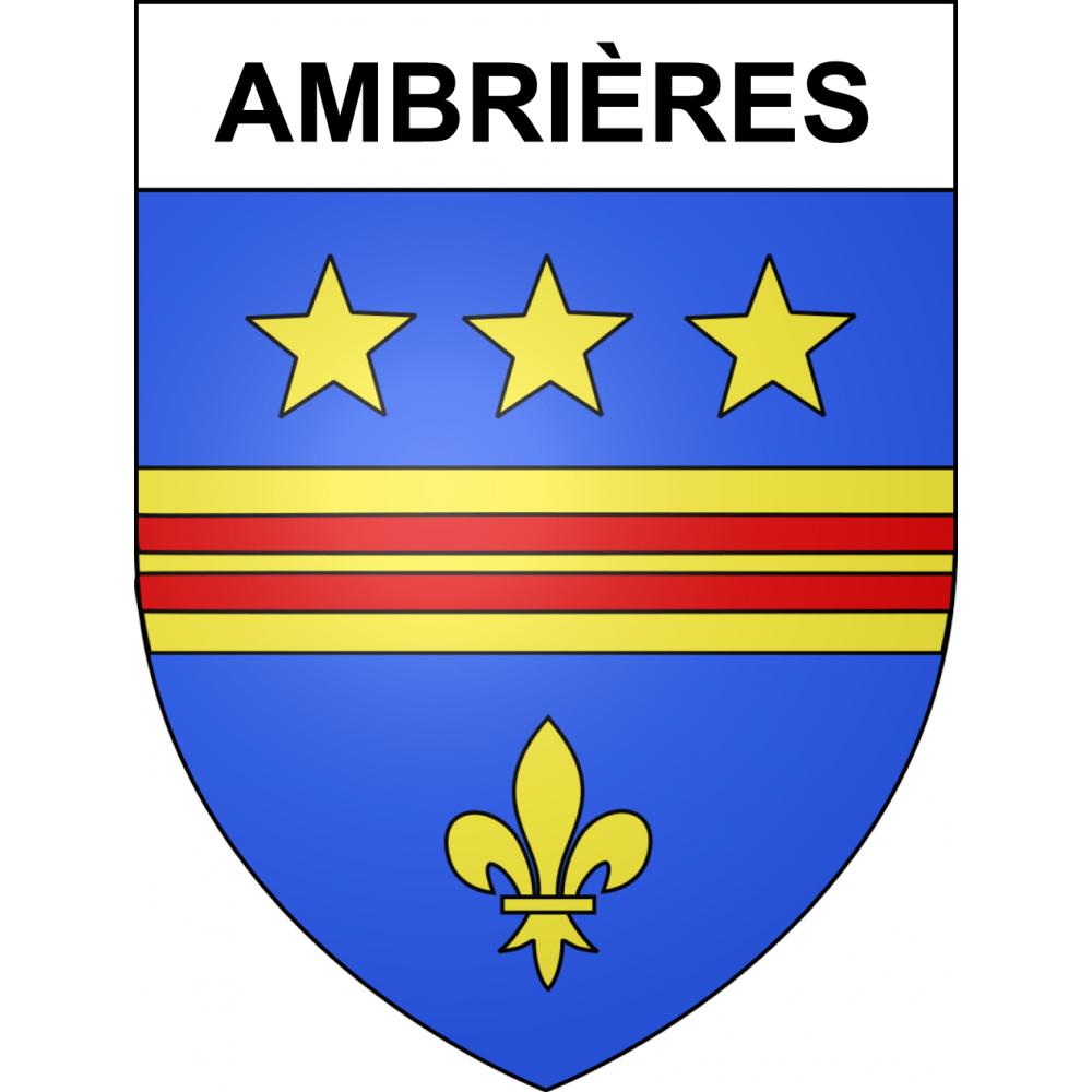 Ambrières 51 ville sticker blason écusson autocollant adhésif